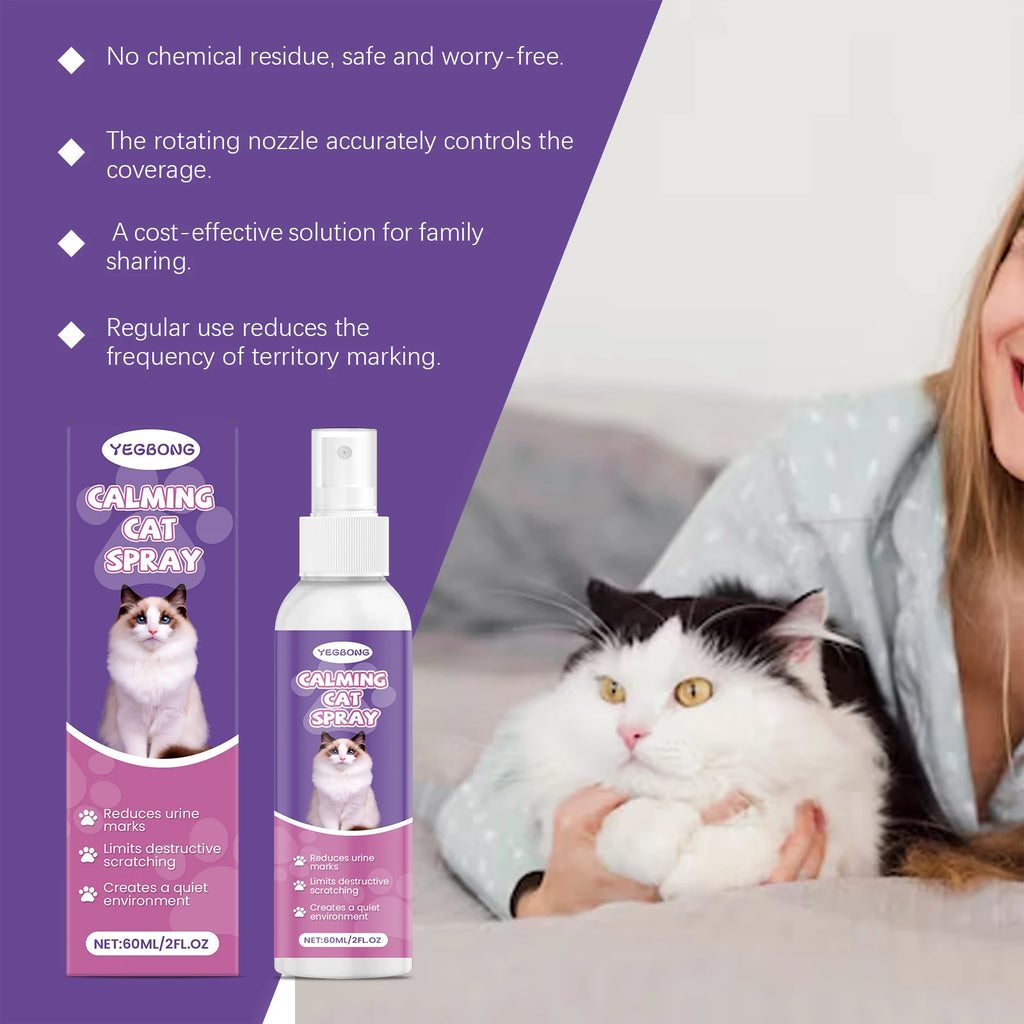 Pet Inducing Agent Prevent Scratching Soothing Emotions Relief Stress Anti-Anxiety Natural Pets Calming Spray Training Supplies Qme