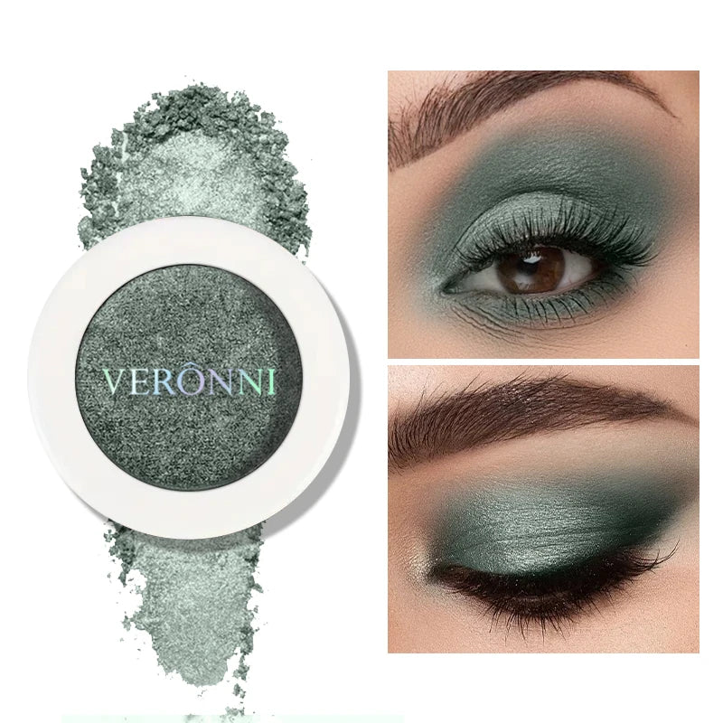 VERONNI Single Eyeshadow Matte Shimmer Glitter Pigment Waterproof