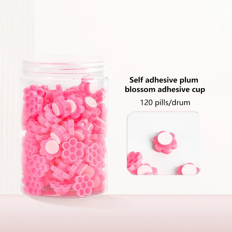 Box Self Adhesive Eyelash Extension Glue Cups Delay Cup Grafting Qme Rose red