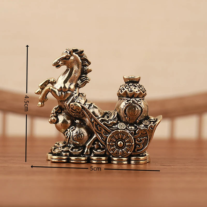 Horse Statue One Bronze Desktop Ornament Living Room Coffee Table Qme A one size