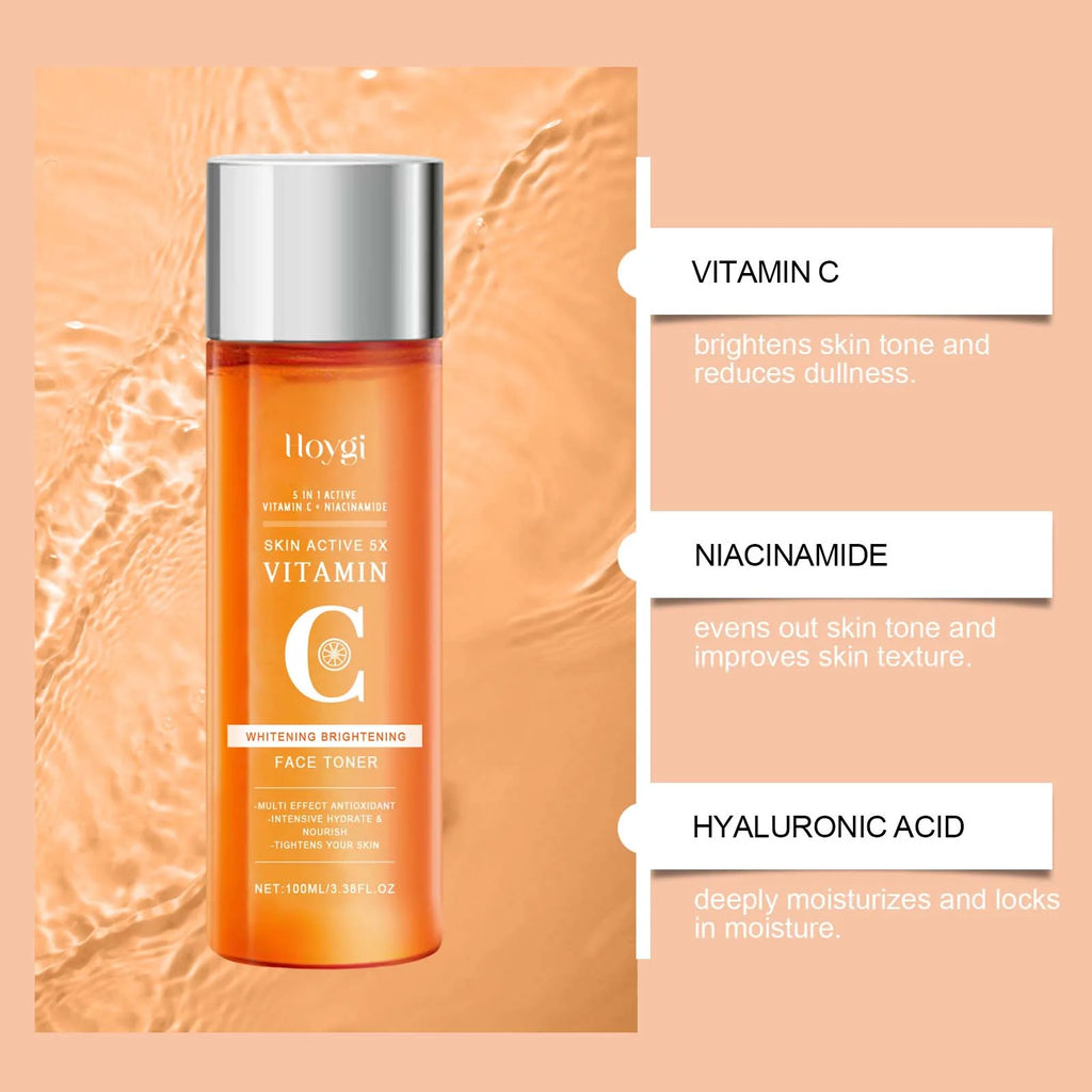 Vitamin C Hydrating Toner Moisturizing Brightening Refreshing Antioxidant Facial Essence Shrink Pores Smoothing Face Skin Care Qme
