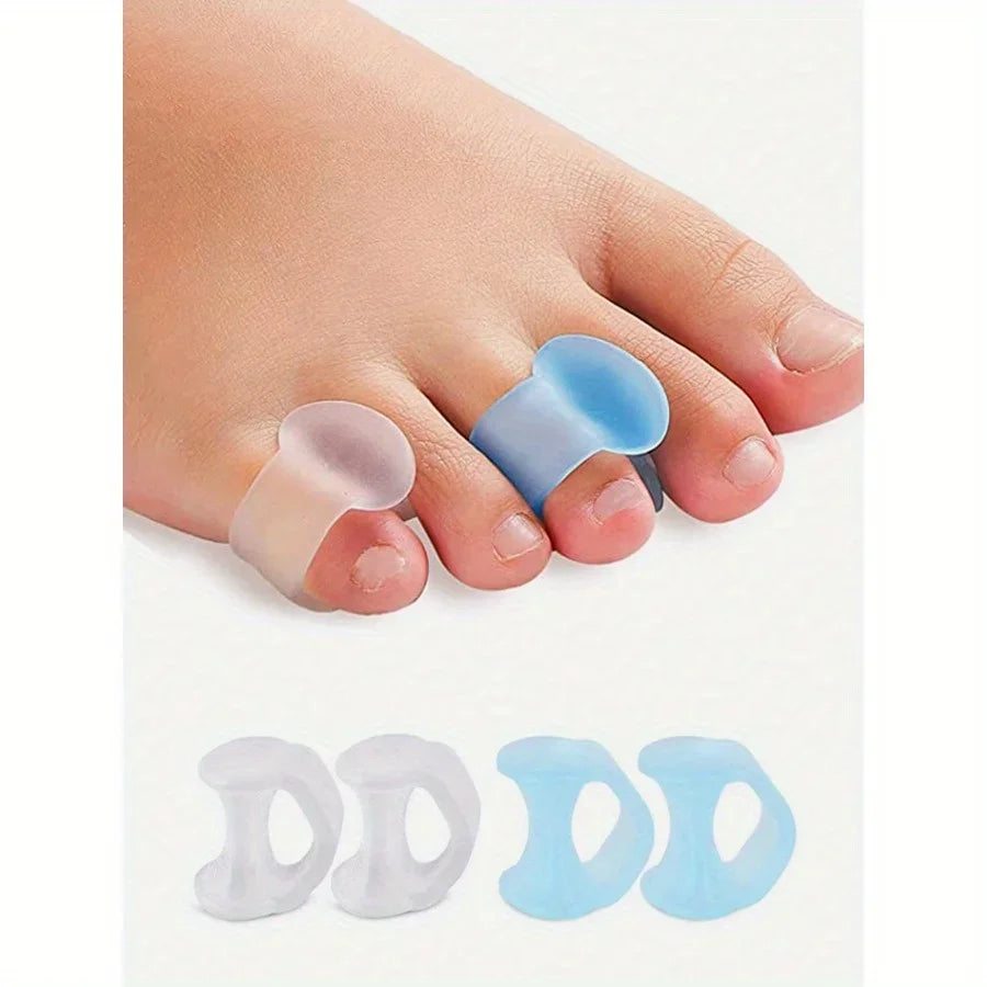 Gel Toe Separator, 4pcs Durable Toe Spacers, Toe Protector Silicone Toe Stretchers For Men And Women Easy Wear In, Unscented Qme
