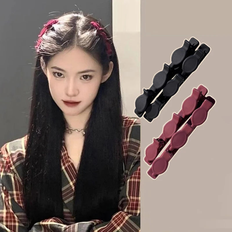 High-quality Solid Braided Hair Clip Fragrant Forehead Flock Accessory Qme