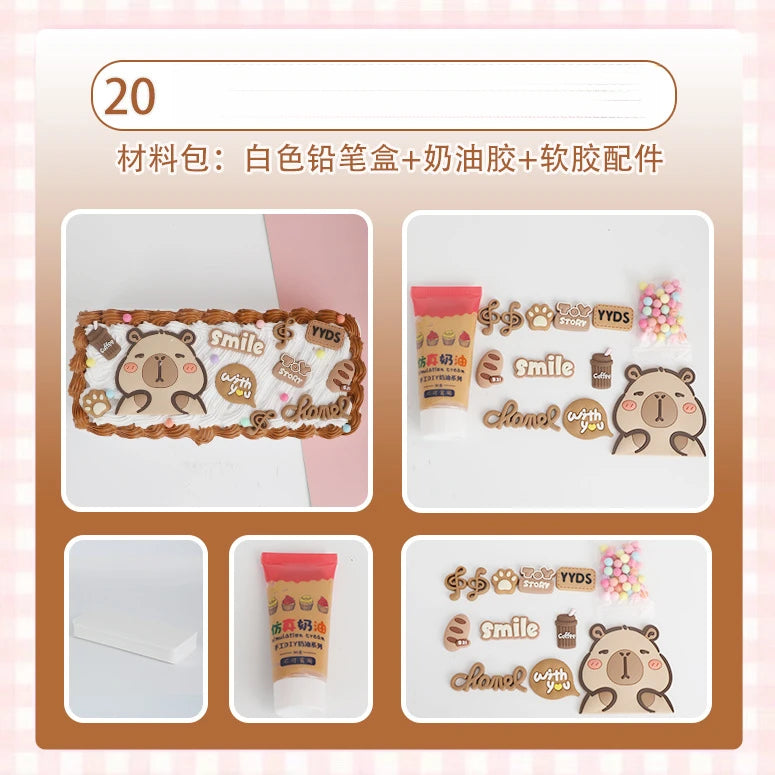 Hello Kitty DIY Pencil Case Student Craft Cream Glue Creative Qme 19