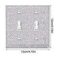 Shiny Wall Plate Cover Rhinestone Outlet Aesthetic Silver Rhinestones Qme B CN