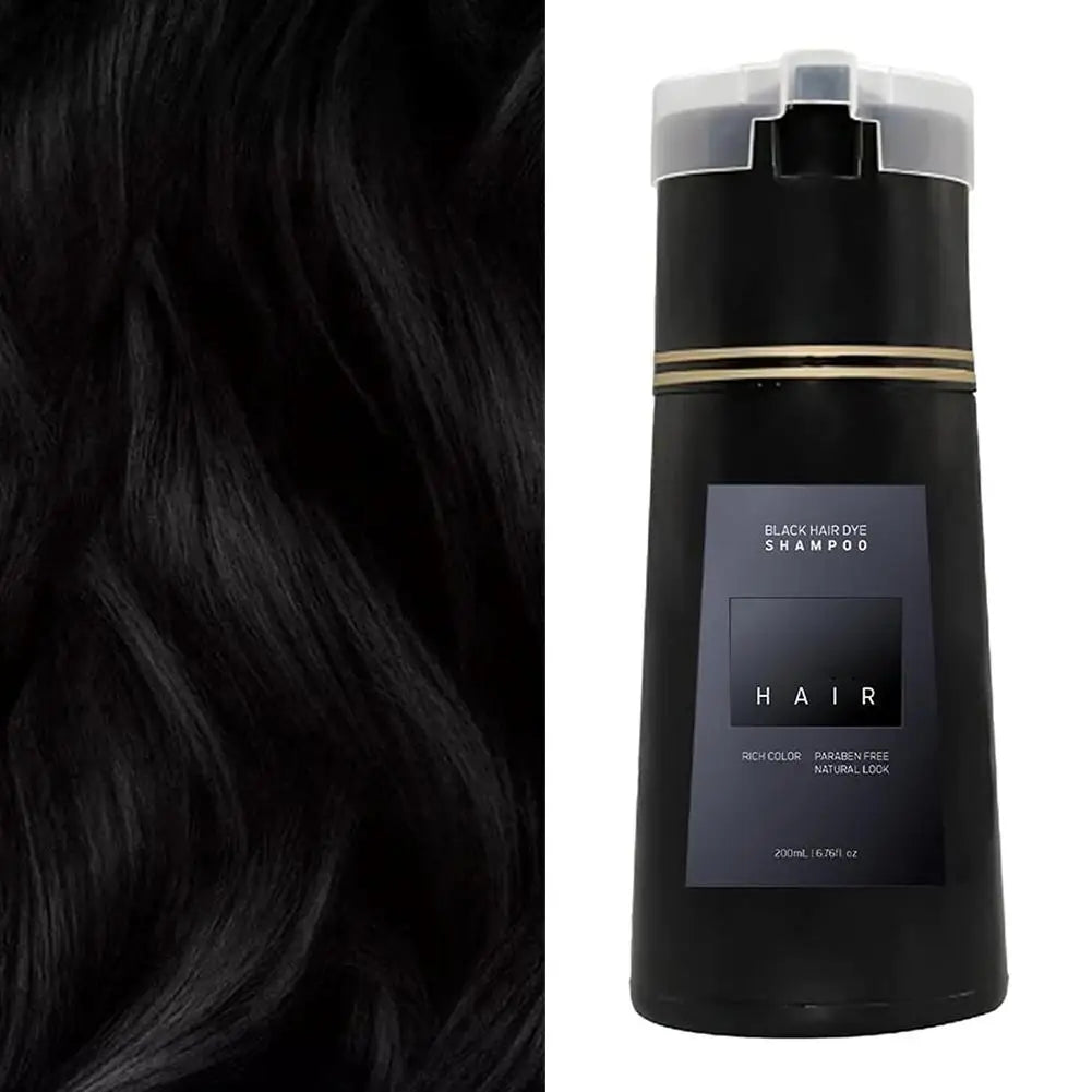 200ML Hair Coloring Shampoo Dye Shampoo For Covering Gray White Shampoo Black Brown Purple Hair Colouring Shampoo Hair Care Qme