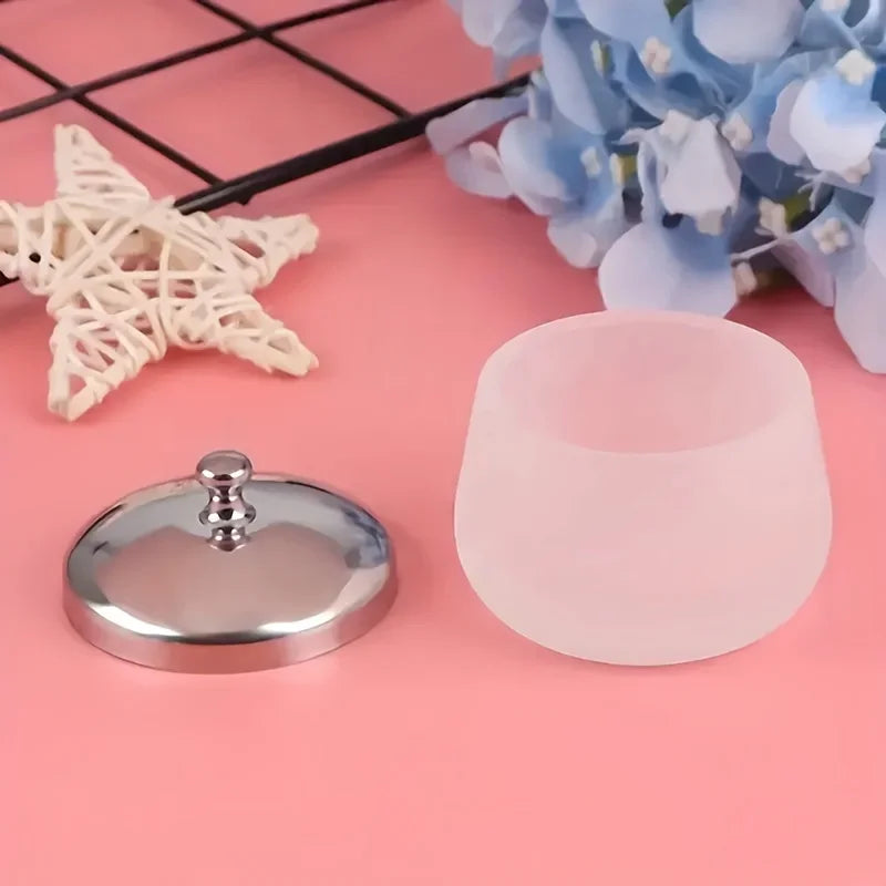 Clear Easy-to-Clean Nail Polish Remover Container for Salon & Home Use, Hygienic Manicure Tool for Hands, Feet & Nail Care Qme