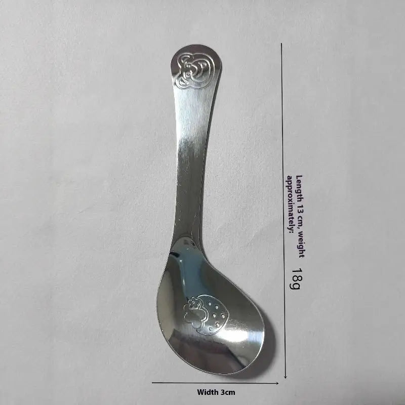 Stainless Steel Round Spoon Net Red Golden Dinner Long Handle Qme A2