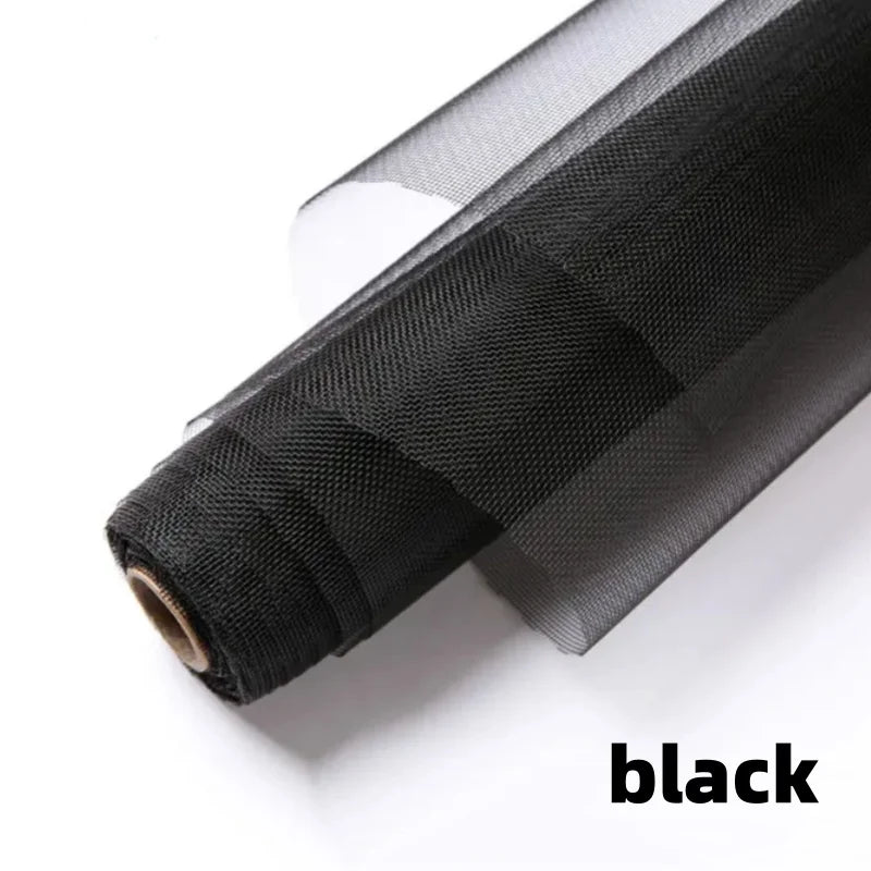 Anti-mosquito Flies Window Screen Encrypted Thick Nylon Invisible Dustproof Insect Prevent Window Mesh Curtain Home Accessories Qme black 100cmx100cm