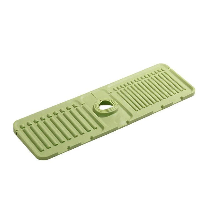 Foldable Water Tap Drain Mat Anti-splash Silicone Kitchen Sink Qme Green 0