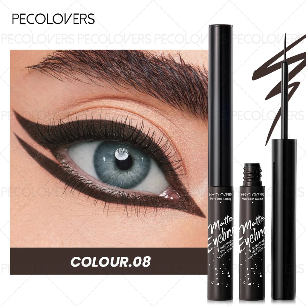 Colorful Matte Dip Liquid Eyeliner Rendering Eye Line Cosmetic Qme 08
