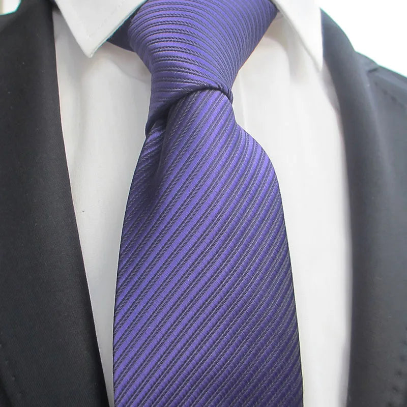 Purple Tie Norvety Floral Stripe Elegant Necktie Tuxedo Fashion Qme RT1