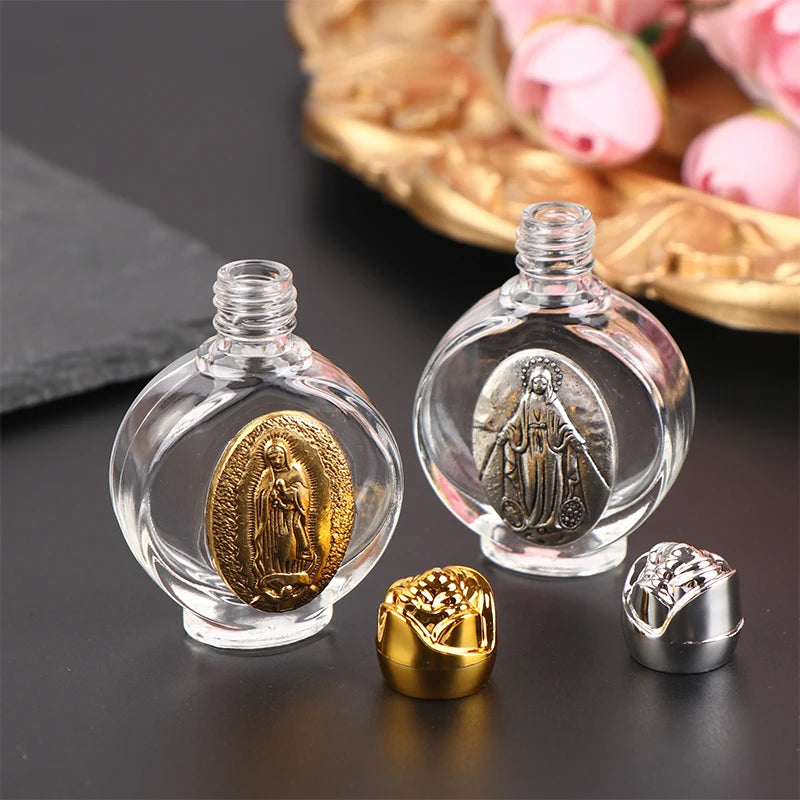 Travel Empty Holy Water Jesus Bottle Christian Baptism Reusable Qme