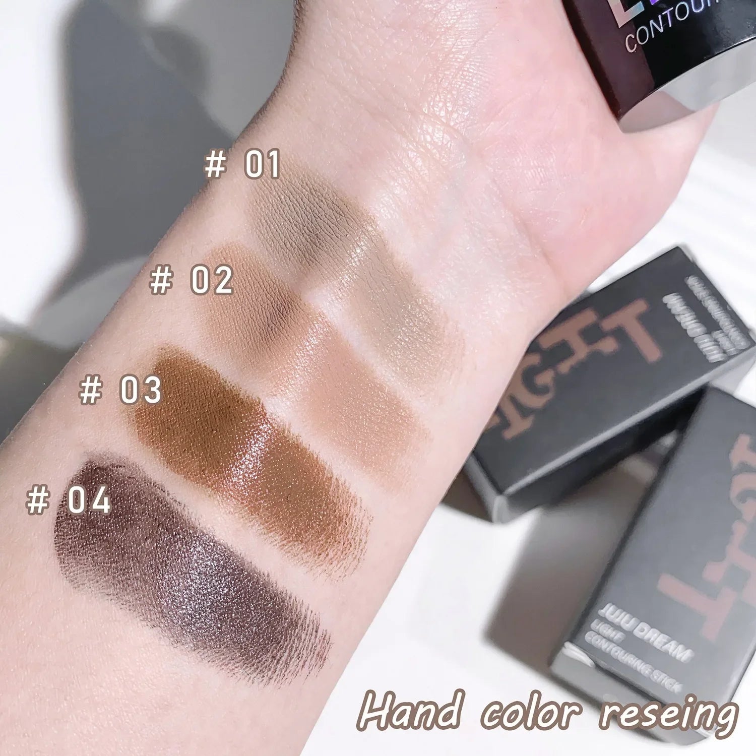 Square-head Face Contouring Stick Bronzers Enhances Three-dimensional Contour Nose shadow V Facial Shape Brighten Trimming Stick Qme