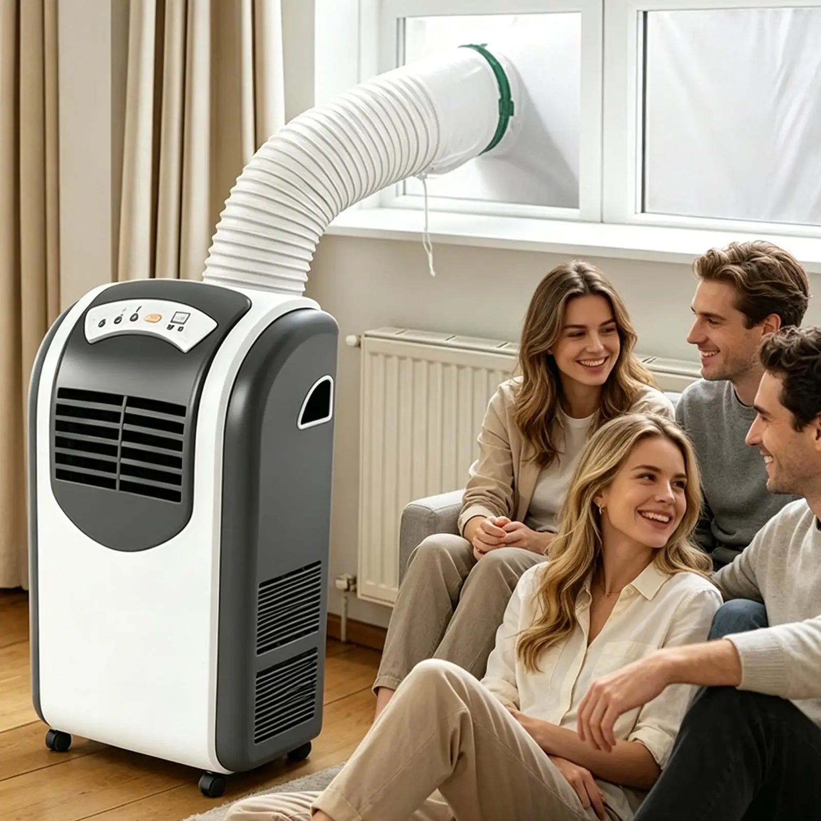 Portable AC Window Vent Heat Insulation Seal Fabric Air Conditioner Qme