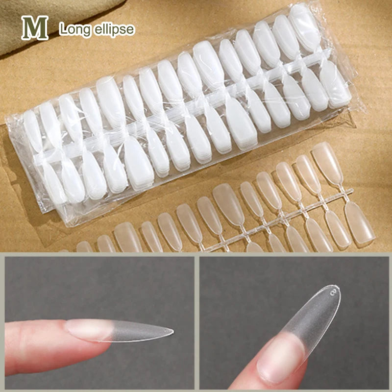 Bag Fake Nail Tips Matte Coverage Transparent False Nails Gel