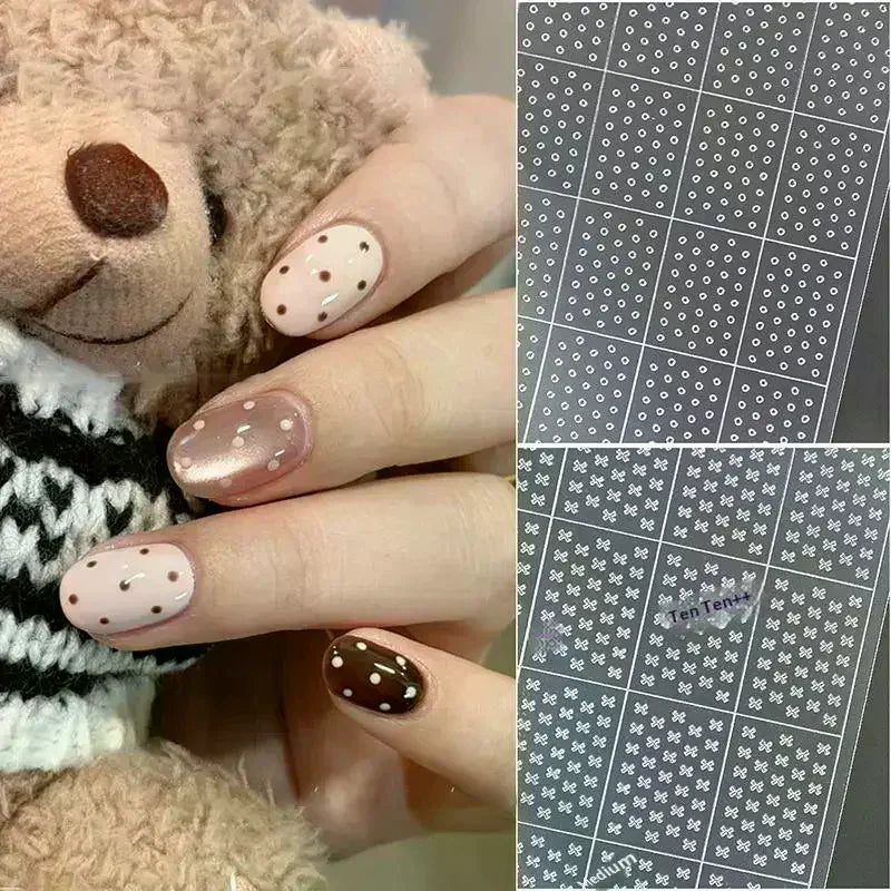 Reusable Hollow Out Love Star Nail Art Adhesive Sticker Template Qme
