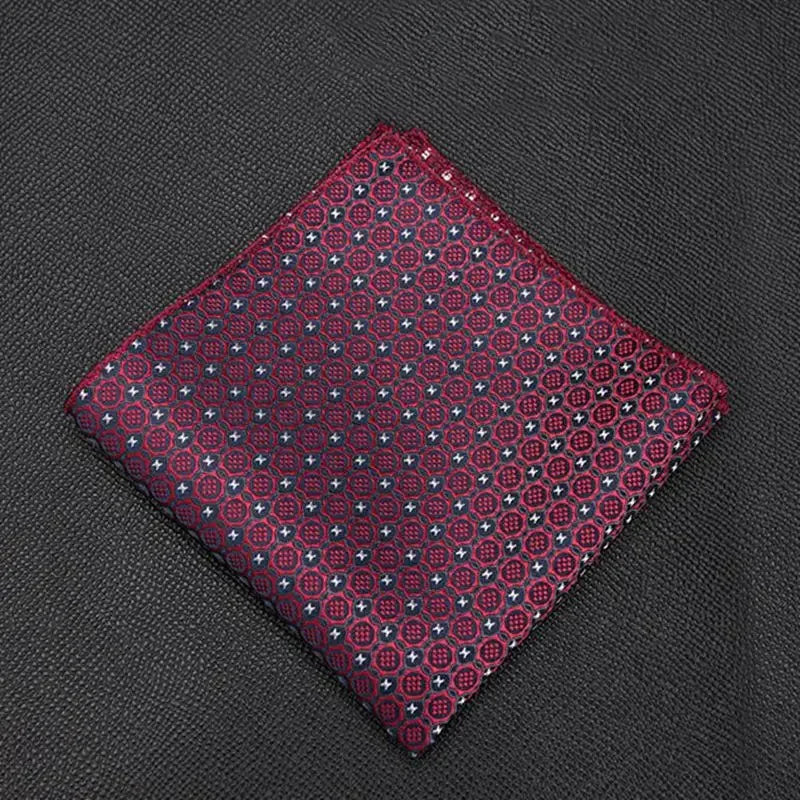 Men Pocket Square Suits Hanky for Men Plaid Handkerchiefs Casual Suit Square Handkerchief Towels for Party Classic Suit Napkin Qme A17
