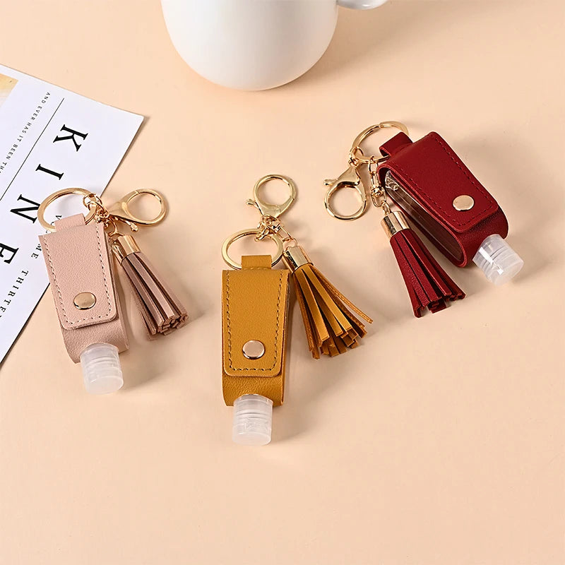 Travel Mini Hand Sanitizers Case Portable Empty Bottle Keychain Qme