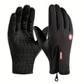 Winter Men's Women's Warm Gloves Waterproof Skin Friendly Touch Qme 2 pairs M
