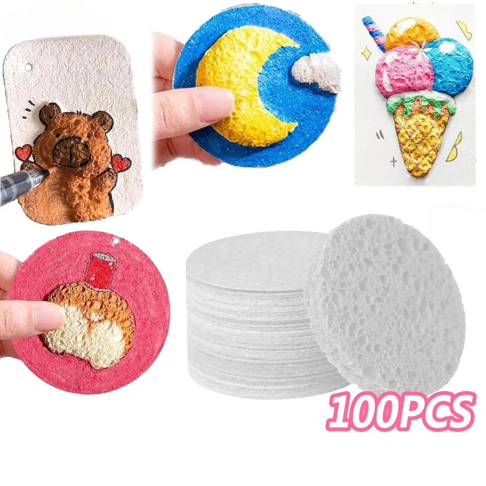 3D Magic Puffy Foam Texture Painting Paper for Kids DIY Drawing Art Educational Craft Sponge Canvas Board Handicraft Toy Qme