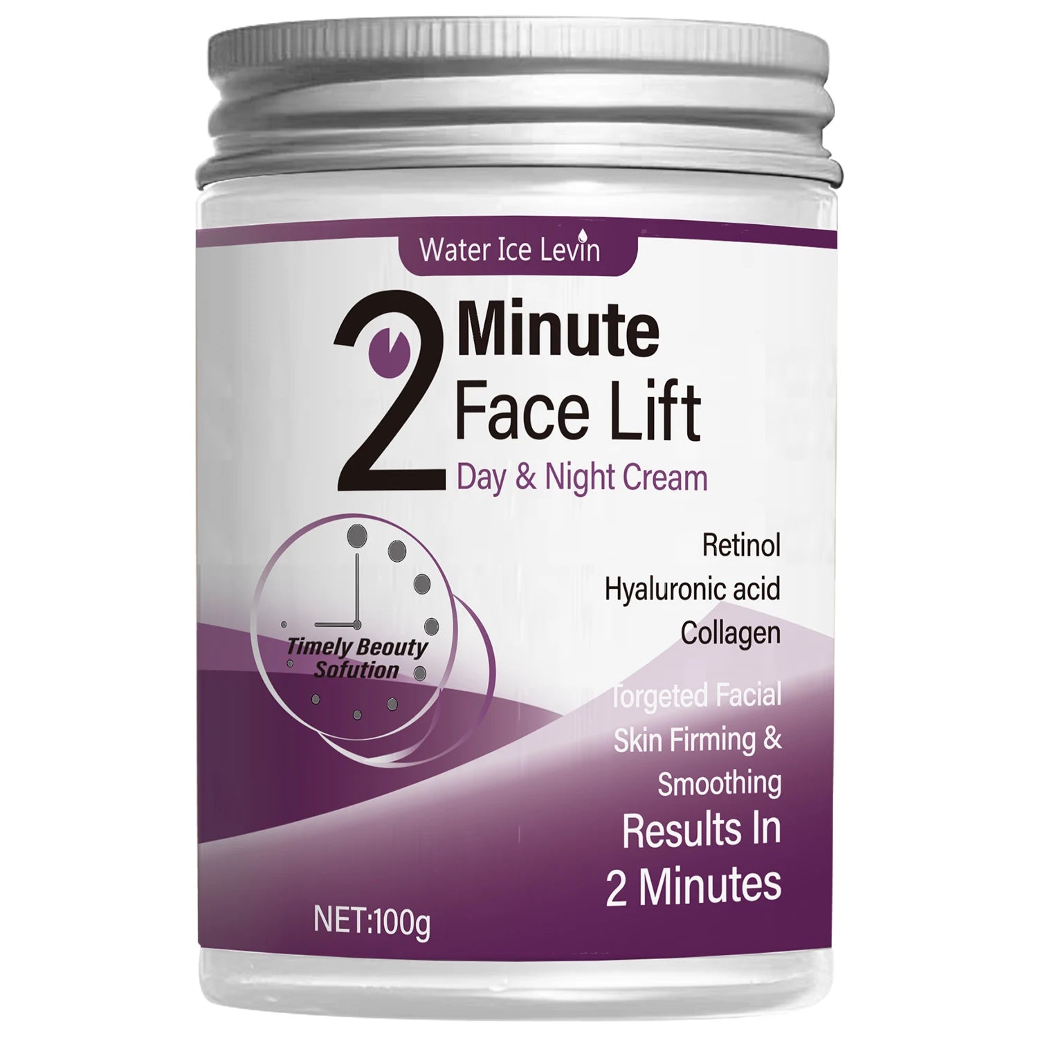 2-Minute Facial Lift Day & Night Cream with Retinol, Hyaluronic Acid & Collagen - Moisturizing Lotion Suitable for All Light Skin Tones, Fragrance-Free, Absorbs in 2 Minutes Qme One Bottle 100g