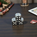 Metallic Dice Set 6 Sided Standard Game Dice for Tabletop Board Game Bar Party DND RPG Gaming Accessories Qme slivery-3pcs