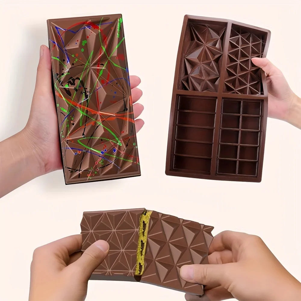 Deep Chocolate Bar Mold Large Silicone Dubai Bars Pistachio Filling Qme