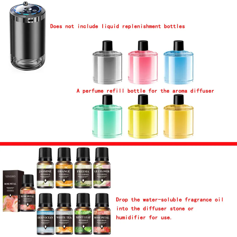 Car Air Freshener Electric Diffuser Aroma Vent Essential Oil Mist Qme