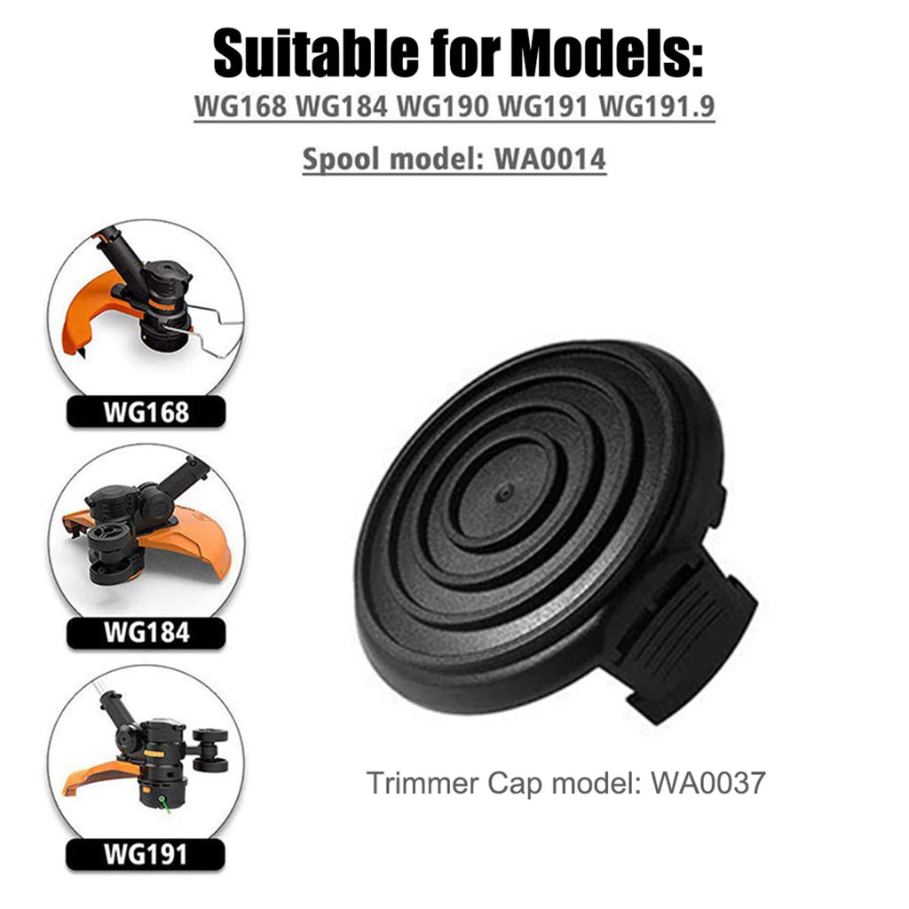 A02F-8Pcs WA0037 Spool Cap Cover, Replacement Spool Caps For Worx WG184 WG168 WG190 WG191 Weed Eater Electric String Trimmers Qme