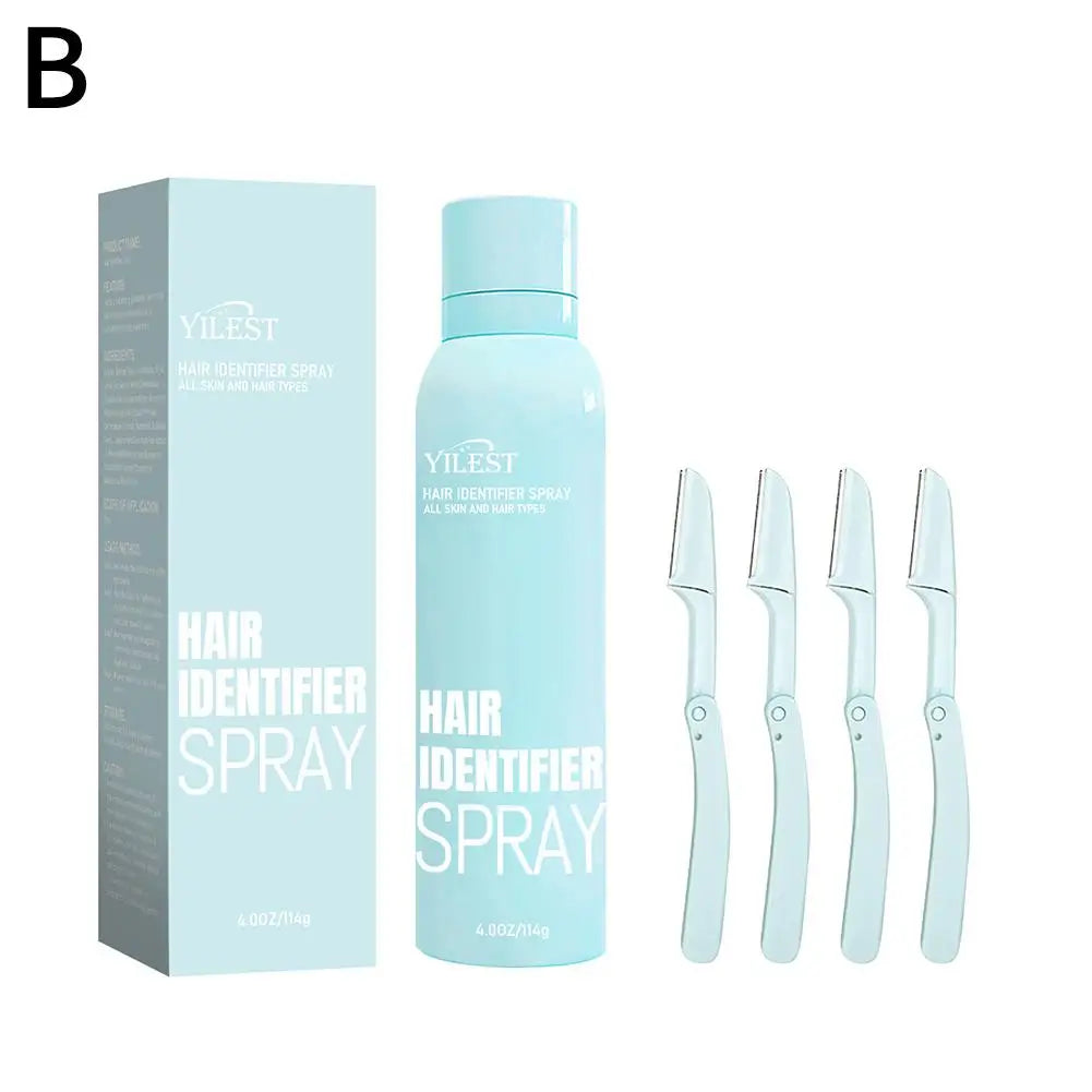 Hair Identifier Spray Face Shaving Skin Body Dermaplaning Razors Qme Blue
