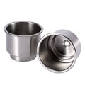 Drink Holder Stainless Steel Cup Drink Bottle Holder for Marine Boat RV Opening Beverage Holder Mount Cup Holder Qme 2Pcs