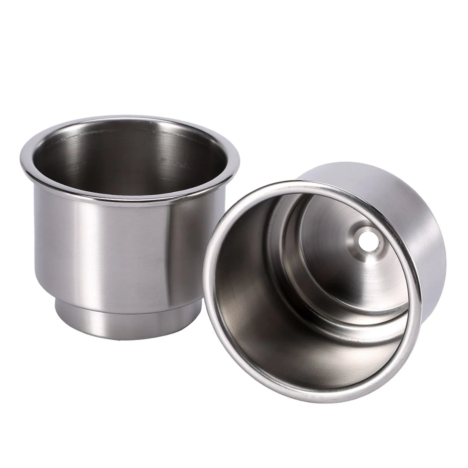 Drink Holder Stainless Steel Cup Drink Bottle Holder for Marine Boat RV Opening Beverage Holder Mount Cup Holder Qme 2Pcs