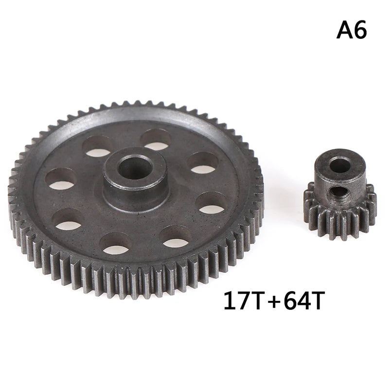 HSP Steel Metal Spur Differential Main Gear 17T/21T/26T/29T/64T Pinion Gear Qme style 8