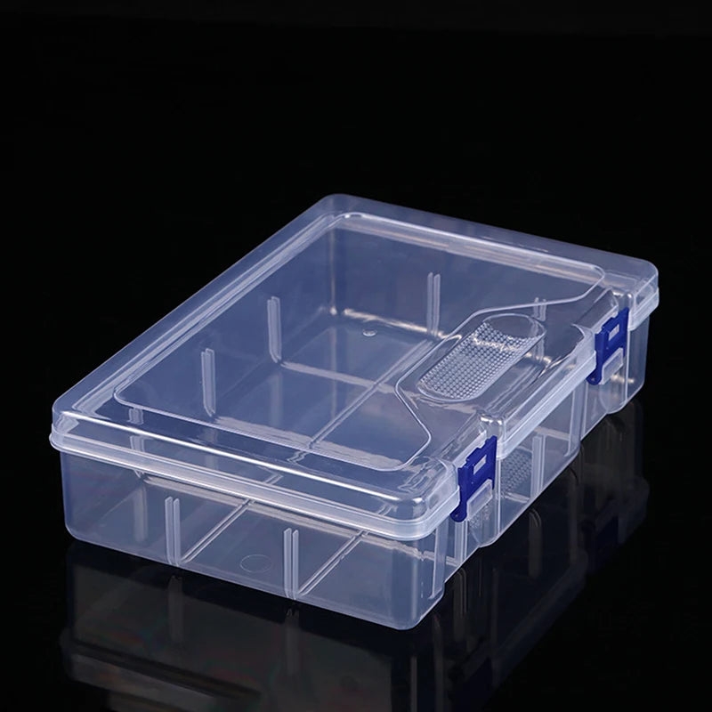 Bead Pills Organizer Nail Art Tip Case Container Transparent Plastic Qme