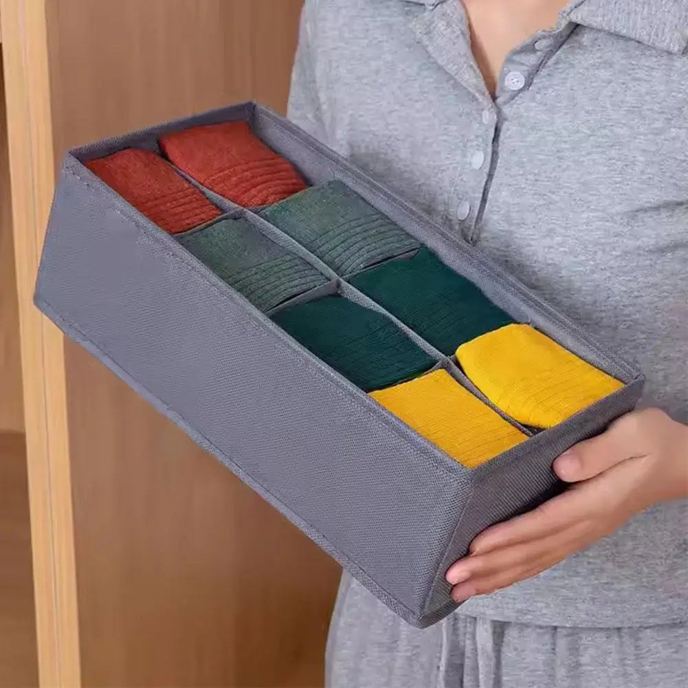 Underwear Storage Box Clothes Ties Organizer Large Capacity Multifunction Socks Pants Storage Box Space-saving Foldable Case Qme