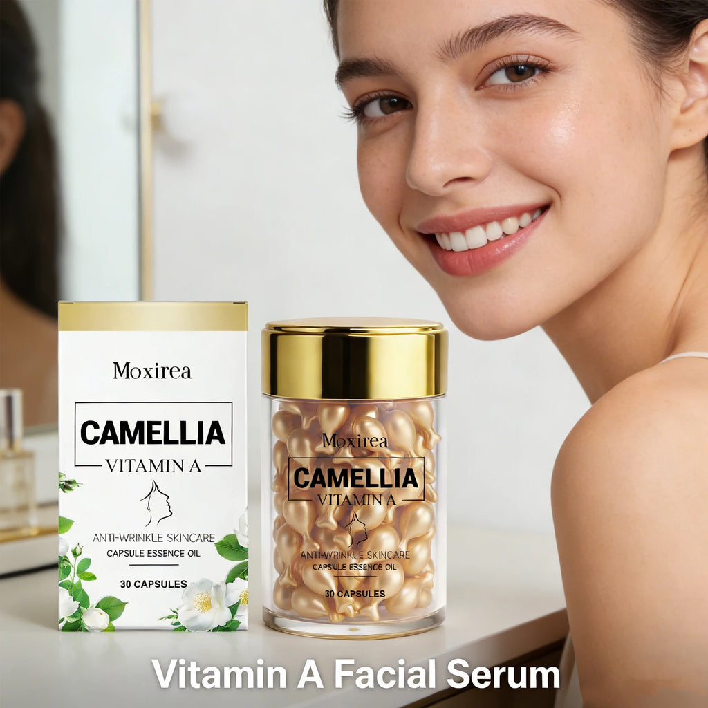 Vitamin A Facial Serum for Glowing Skin Rough Dull Repair Essence Reduce Pigmentation Nourish Brighten Face Moisturizing Capsule Qme