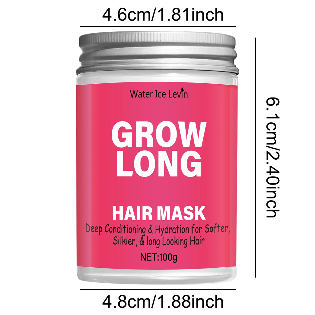 Leave-In Hair Mask and Smoothing Conditioner - Anti-Frizz Deep Conditioner for Split Ends and Breakage - with Vitamin E, Caffeine, and Ginseng, Suitable for Curly, Dry, and Damaged Hair Qme