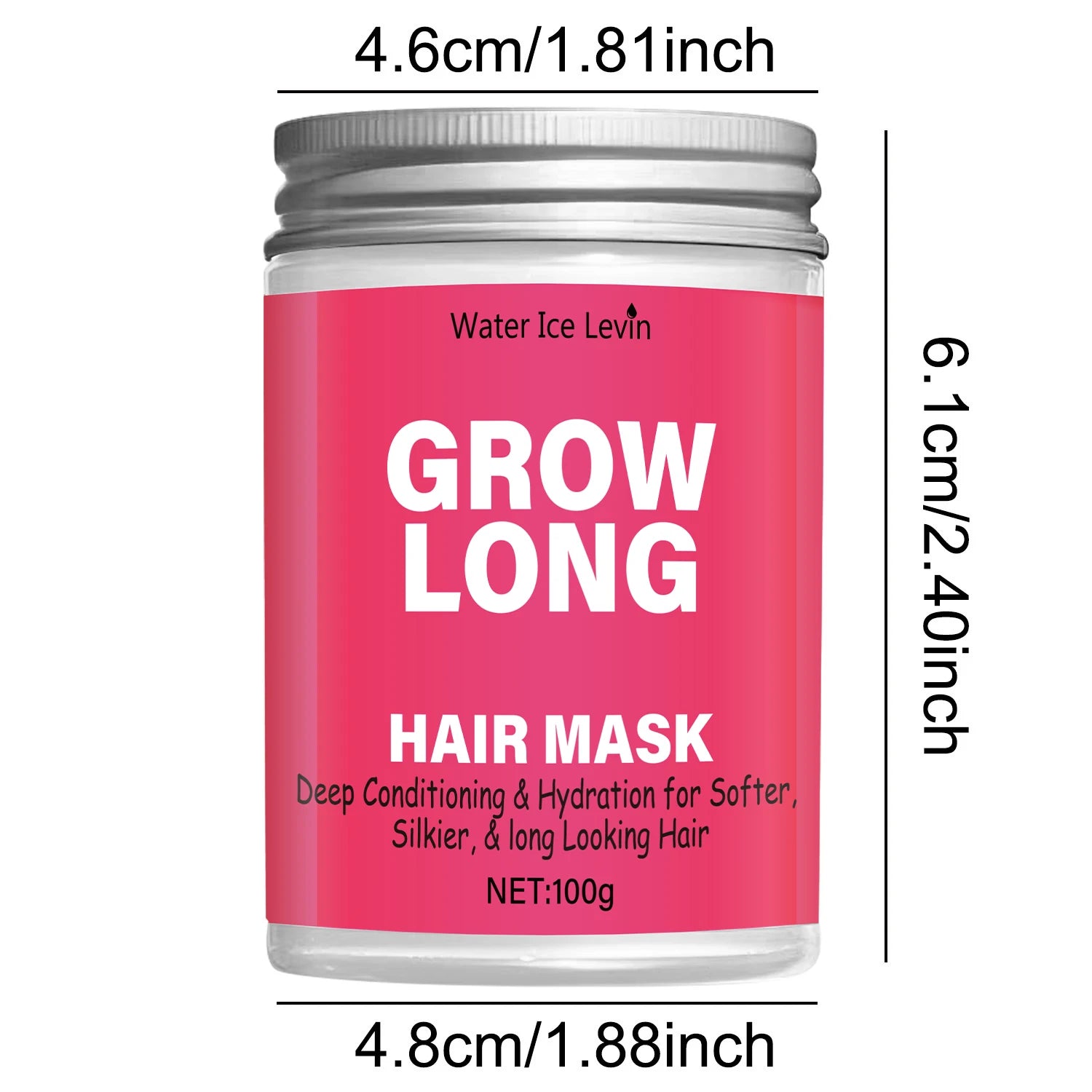 Leave-In Hair Mask and Smoothing Conditioner - Anti-Frizz Deep Conditioner for Split Ends and Breakage - with Vitamin E, Caffeine, and Ginseng, Suitable for Curly, Dry, and Damaged Hair Qme