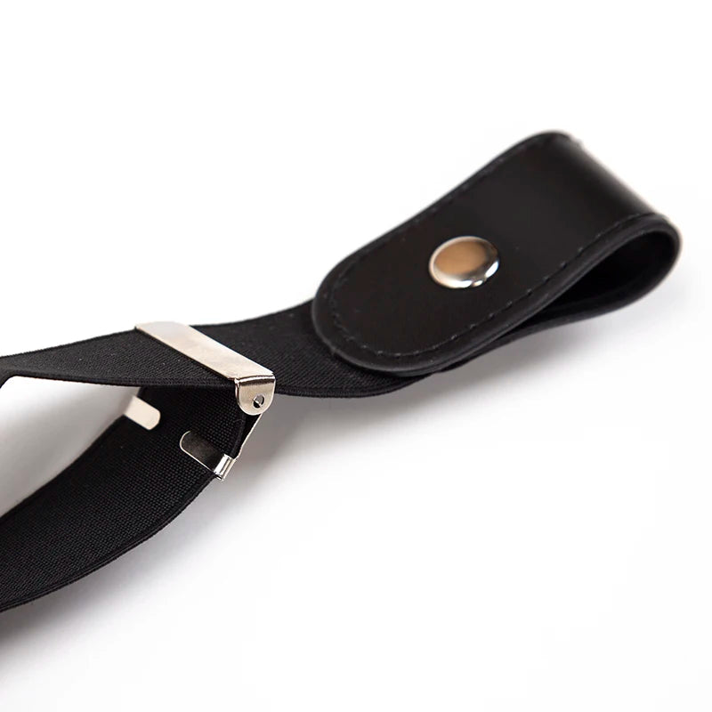 Elastic Invisible Belts Women Buckle-free Jeans Without Buckle Easy Qme