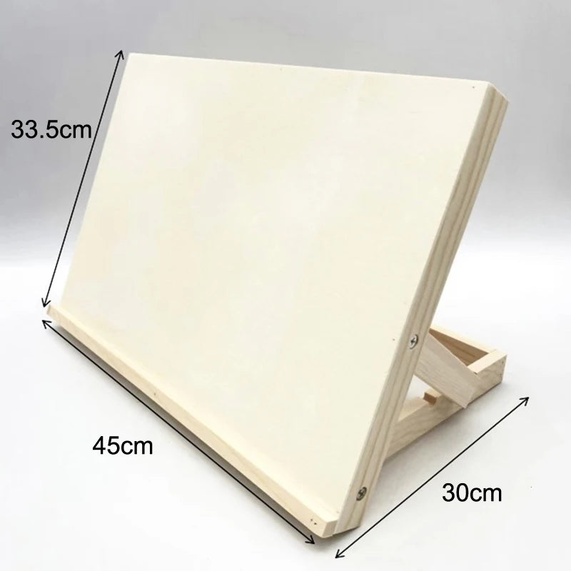 Lightweight Portable Wood Drawing Easel Foldable Tabletop Art Supply Qme B