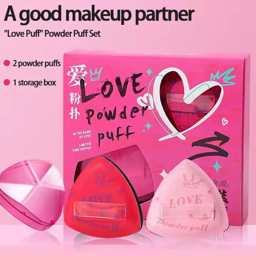 Dual-purpose Powder Puff Beauty Blender Sponge Triangle Makeup Face Qme