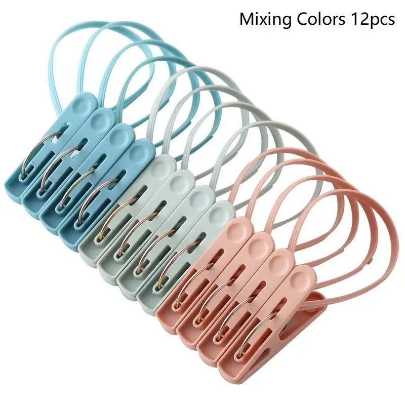 Underwear 12-pack Hook Clip Clothes Hanger Household Clothesline Qme A