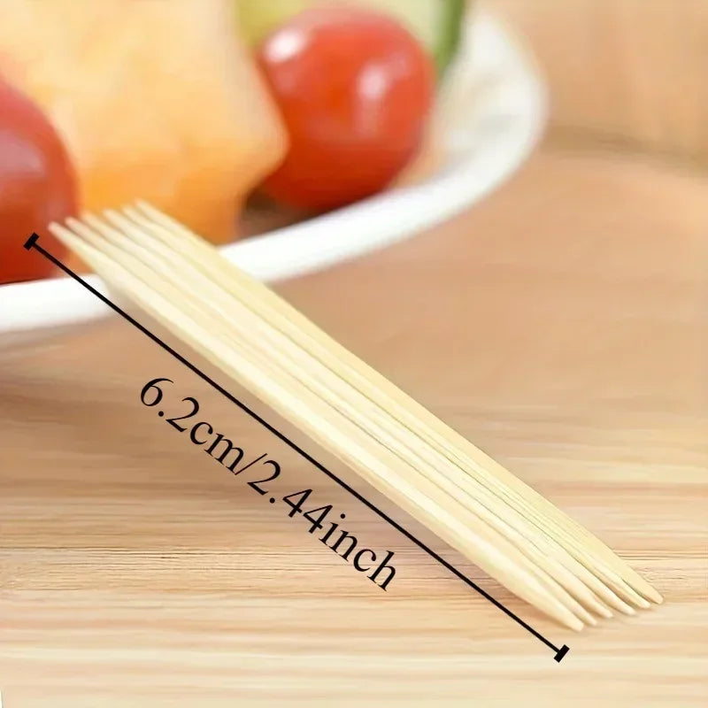 Disposable Double-headed Bamboo Toothpicks Portable Teeth Cleaning Qme