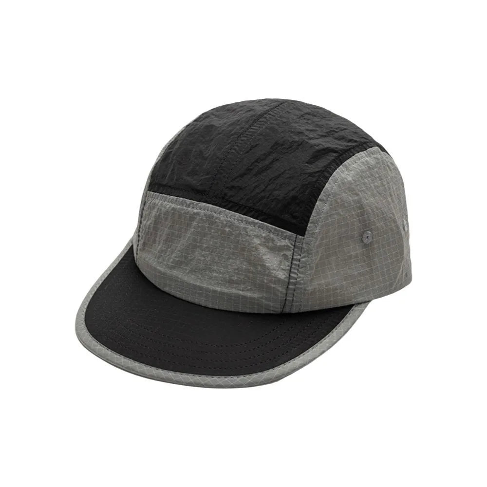 Casual Matching Baseball Cap Quick-drying Flat-brimmed Men's Summer Qme Black Grey