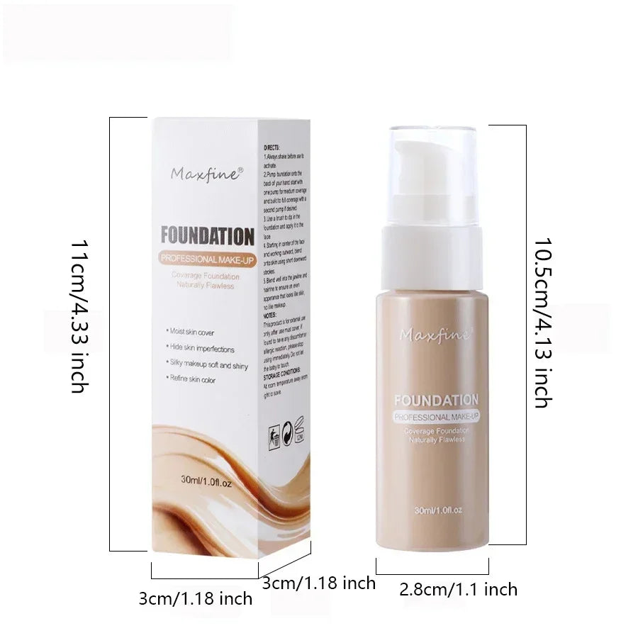 Matte Liquid Foundation Effective Concealer Waterproof Sweat-resistant Makeup Professional Light Thin Delicate Foundation Qme