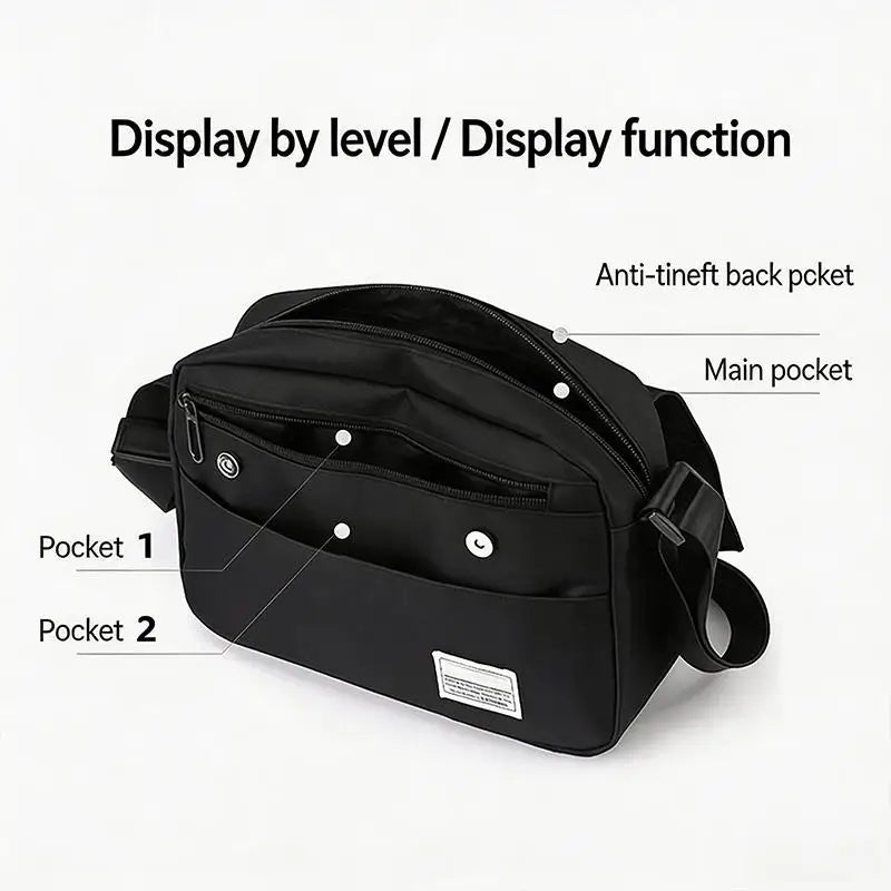 Men's Small Bag Shoulder Trendy Diagonal Backpack Chest Lightweight Qme