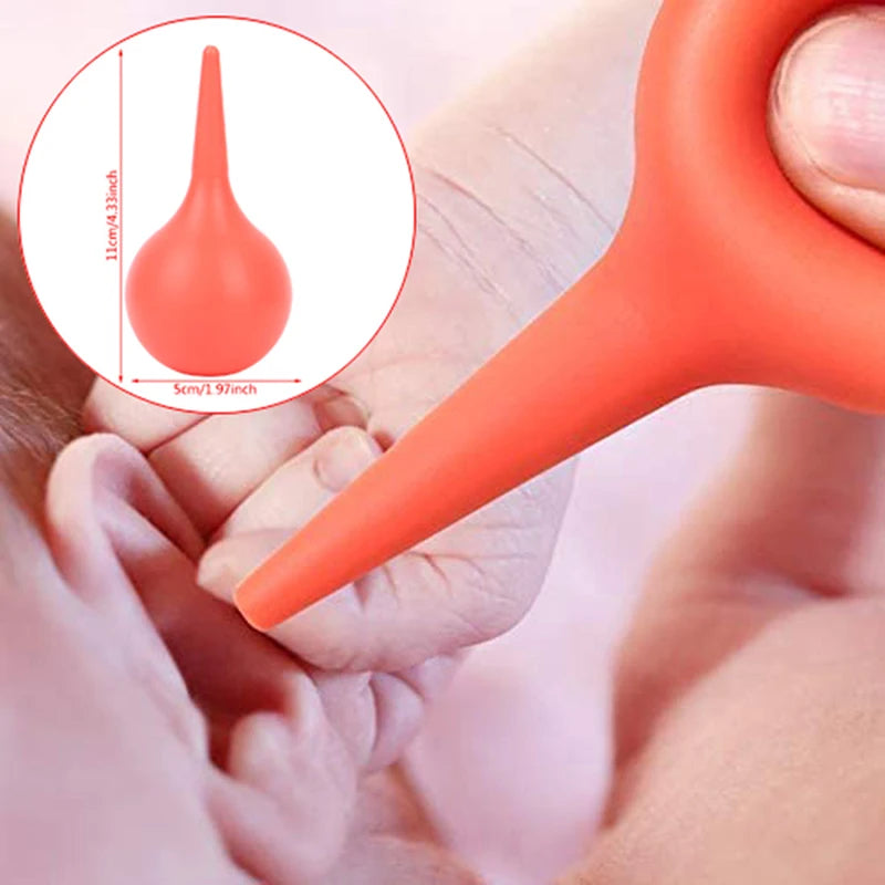 Rubber Bulb Ear Syringe Squeezable Washing Tool Pediatric Infant Care Qme