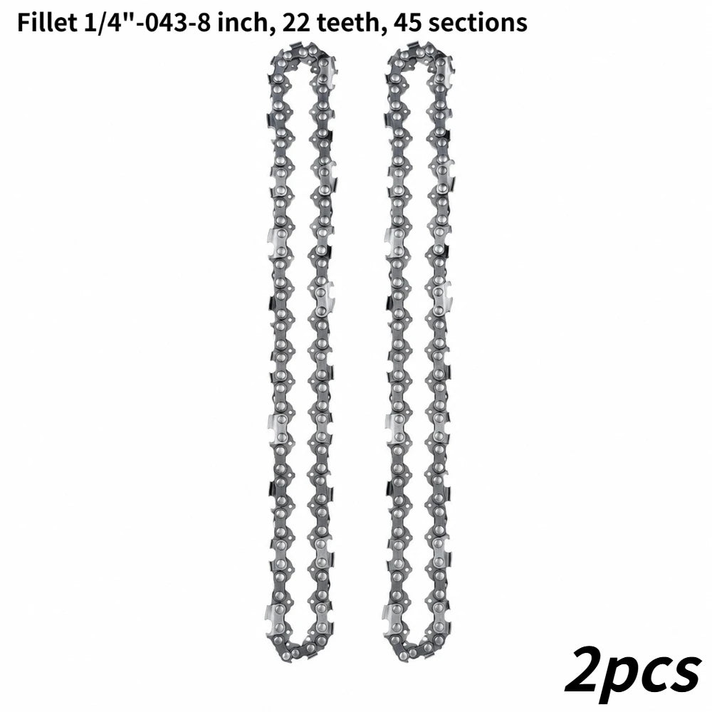 Portable Electric Chainsaw Accessory 6 Inch 1/4" Pitch 37 Drive Link Saw Chain Sturdy Replacement Part for Wood Cutting Tools Qme 2pcs 8-inch Chain
