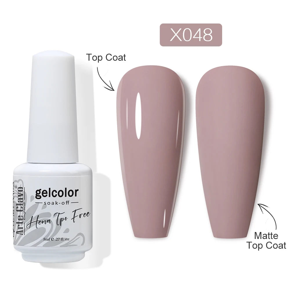 Arte Clavo HEMA Glitter Gel Nail Polish Pink Sliver Gold Sparkling